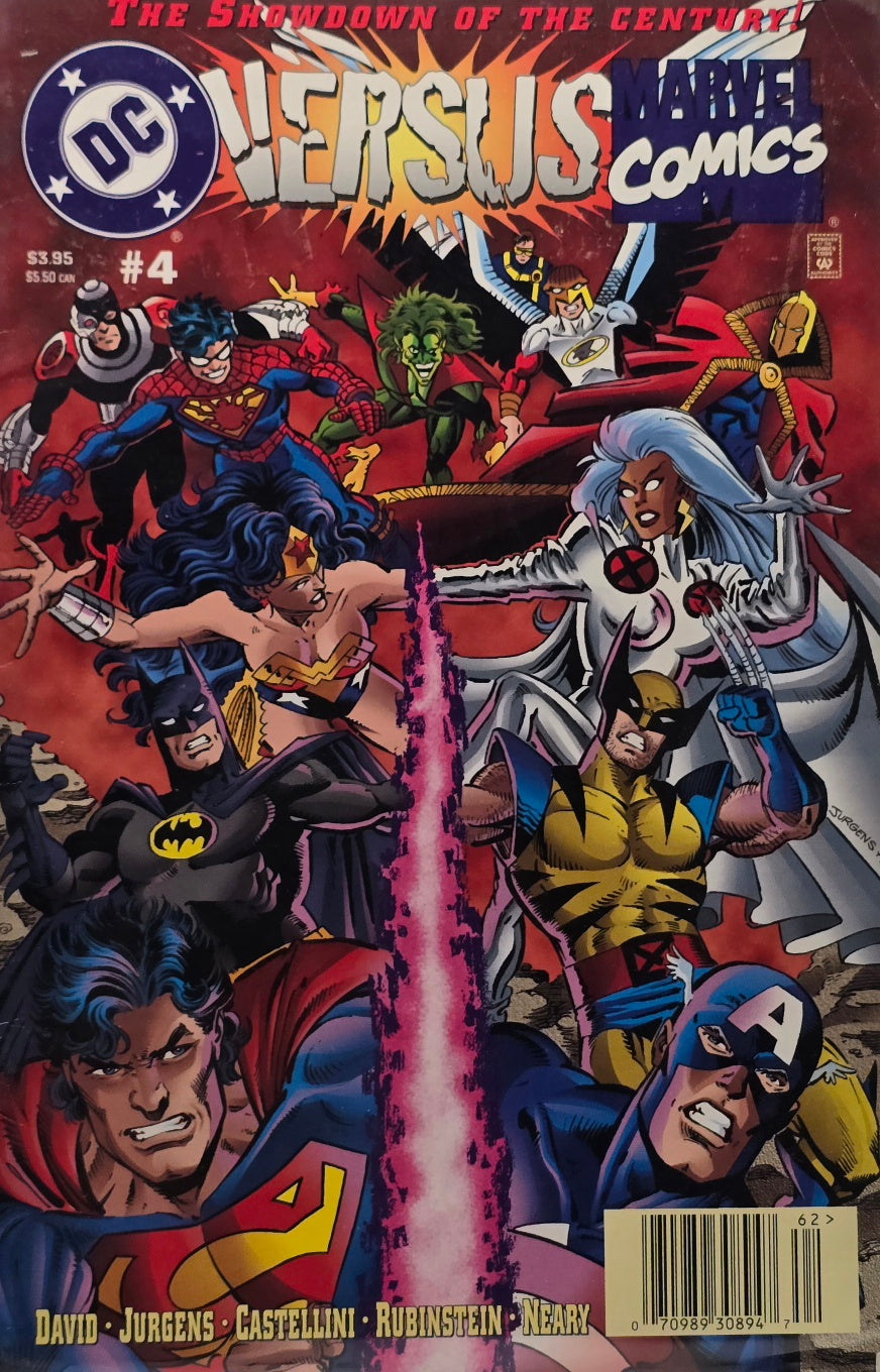 DC vs. Marvel Comics #4 (1996) — David, Jurgens, Castellini, Rubinstein & Neary — The Showdown of the Century!