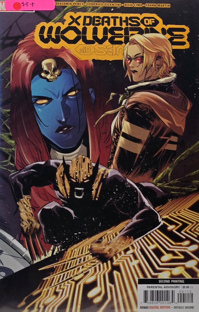 X Deaths of Wolverine #2 — Second Printing (Marvel, 2022) — Benjamin Percy, Federico Vicentini, Dijjo Lima & Frank Martin