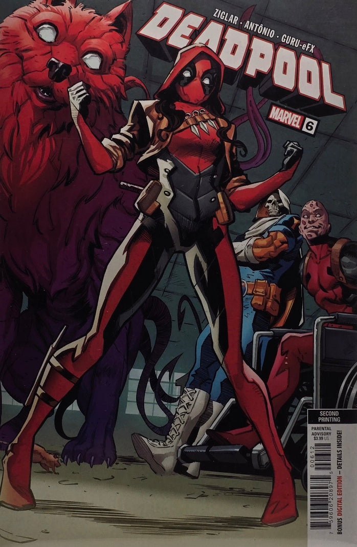 Deadpool #6 — Second Printing — Lady Deadpool Cover (Marvel — Ziglar / Antônio / Guru-eFX)