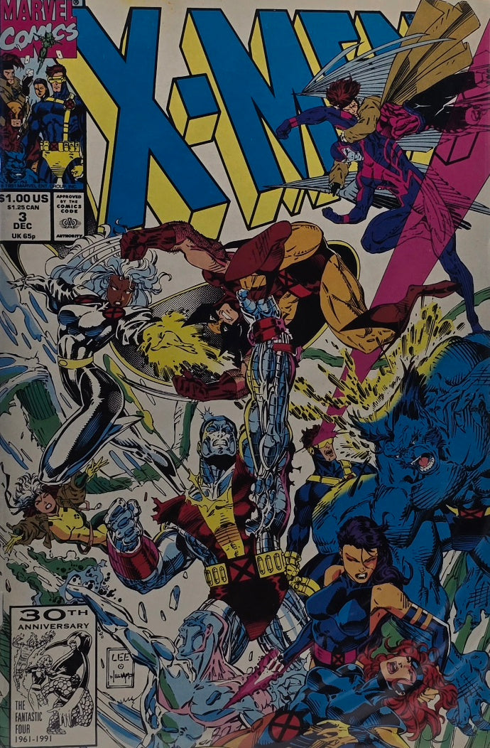 X-Men #3 (Marvel Comics, December 1991) — Jim Lee & Williams — 30th Anniversary