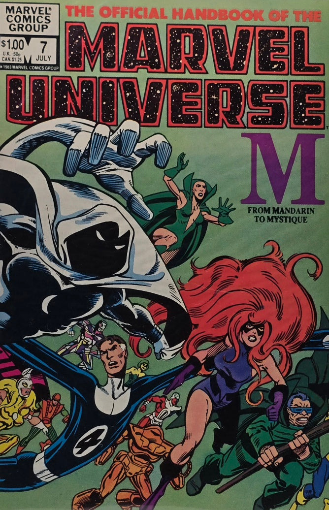 Official Handbook of the Marvel Universe #7 — "M: Mandarin to Mystique" (Marvel Comics, July 1983)