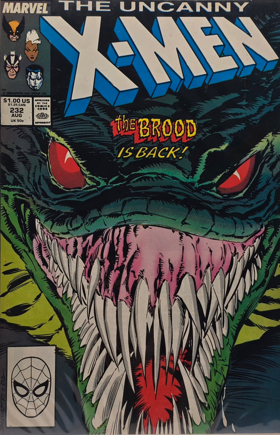 Uncanny X-Men #232 — The Brood is Back! (August 1988)