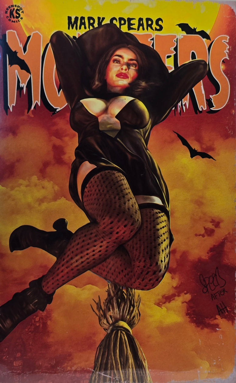 Mark Spears Monsters #6 Keenspot Comics - painted pulp horror green woman jungle monster cover