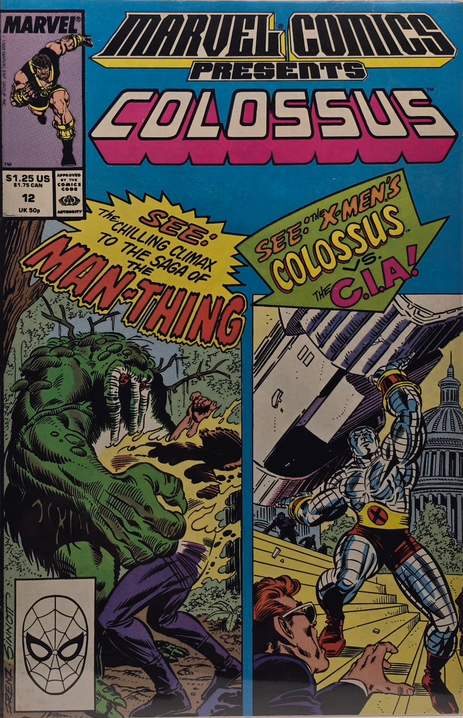 Marvel Comics Presents #12 — Man-Thing Climax + Colossus vs. the C.I.A.! (Early February 1989)