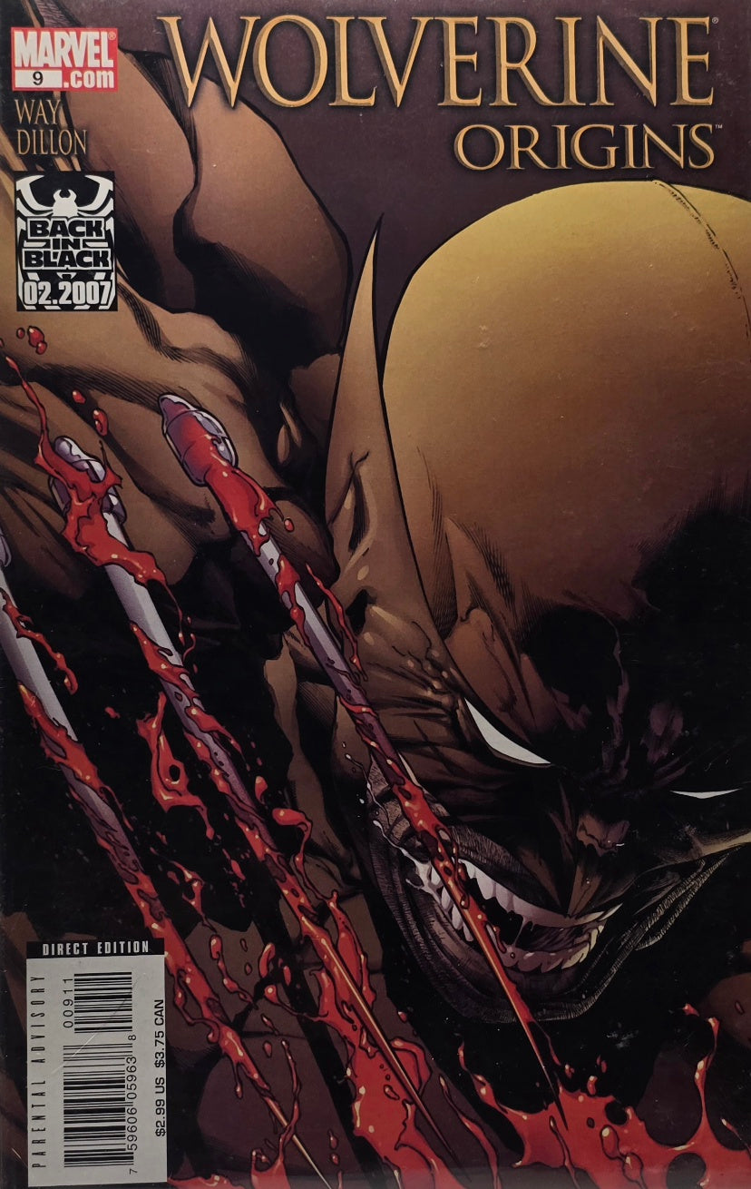 Wolverine: Origins #9 (Marvel Comics) — Back in Black — Way & Dillon — February 2007