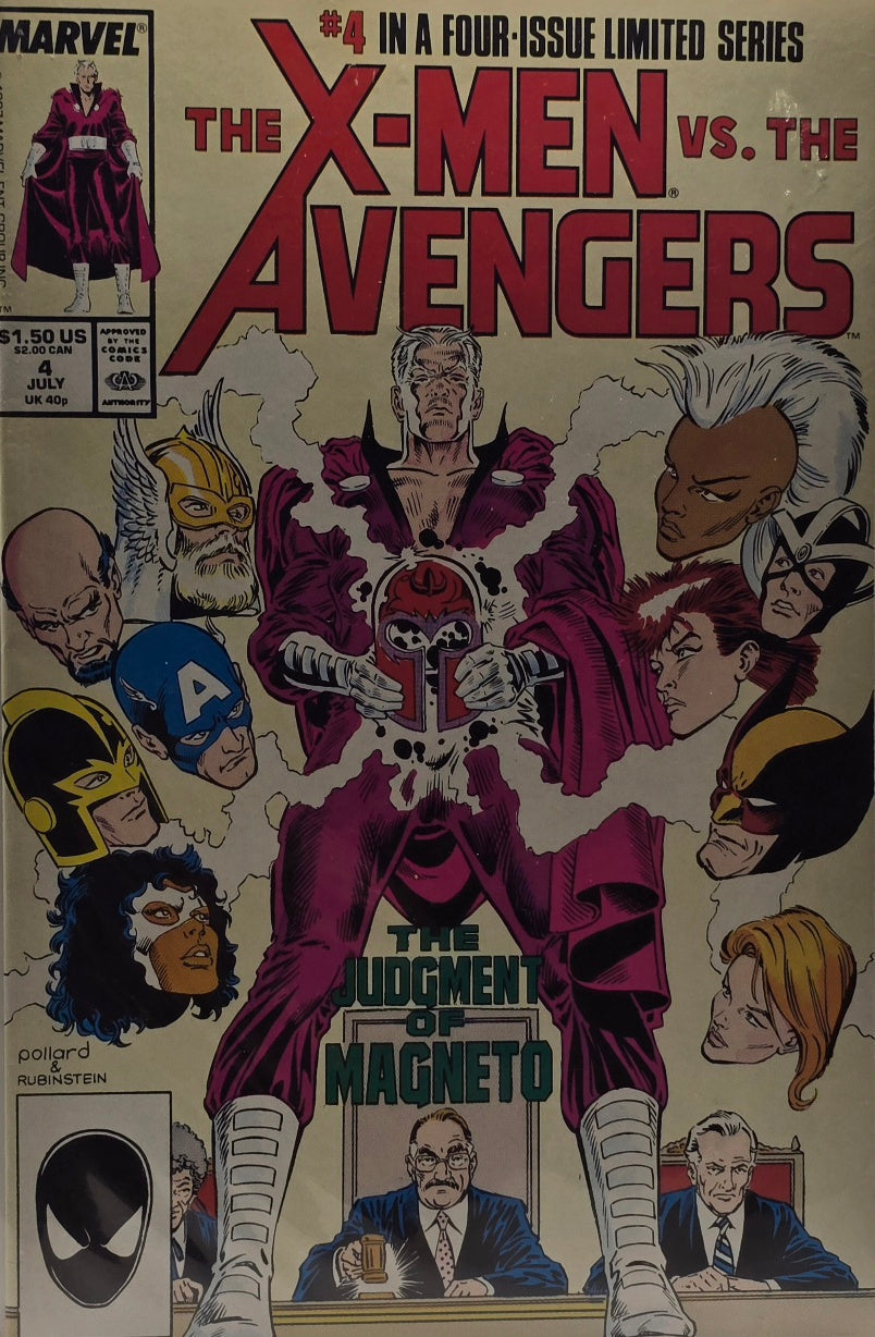 The X-Men vs. The Avengers #4 of 4 — "The Judgment of Magneto!" (Marvel, July 1987) — Pollard & Rubinstein — 4-Issue Limited Series