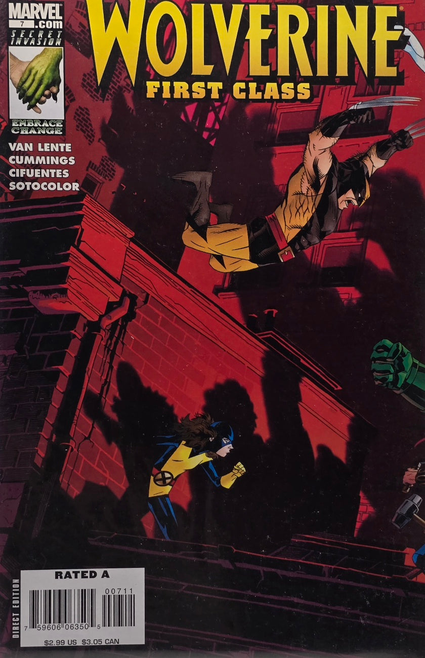 Wolverine: First Class #7 (Marvel Comics) — Van Lente, Cummings, Cifuentes & Sotocolor — Secret Invasion Tie-In