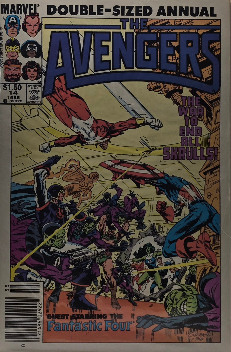 The Avengers Annual #14 — "The War to End All Skrulls!" (Marvel Comics) — Guest Starring the Fantastic Four — 1985 — Newsstand Edition