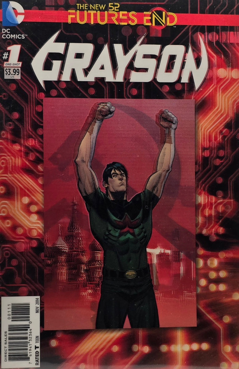 Green Lantern Futures End #1 DC November 2014 — New 52 One-Shot Hal Jordan fist-first green energy ring GL symbol planet space