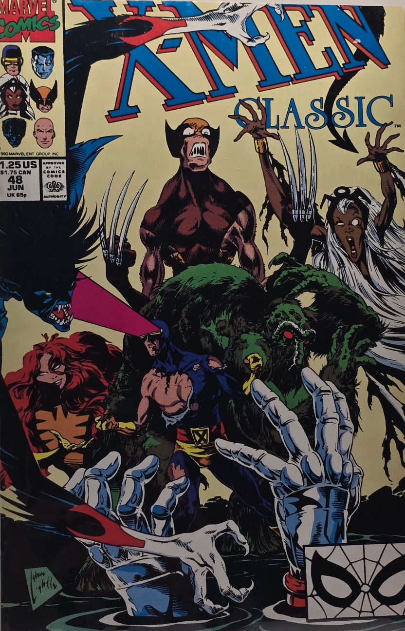 X-Men Classic #48 (Marvel Comics) — Art Adams Cover — June 1990 — Spider-Man 30th Anniversary