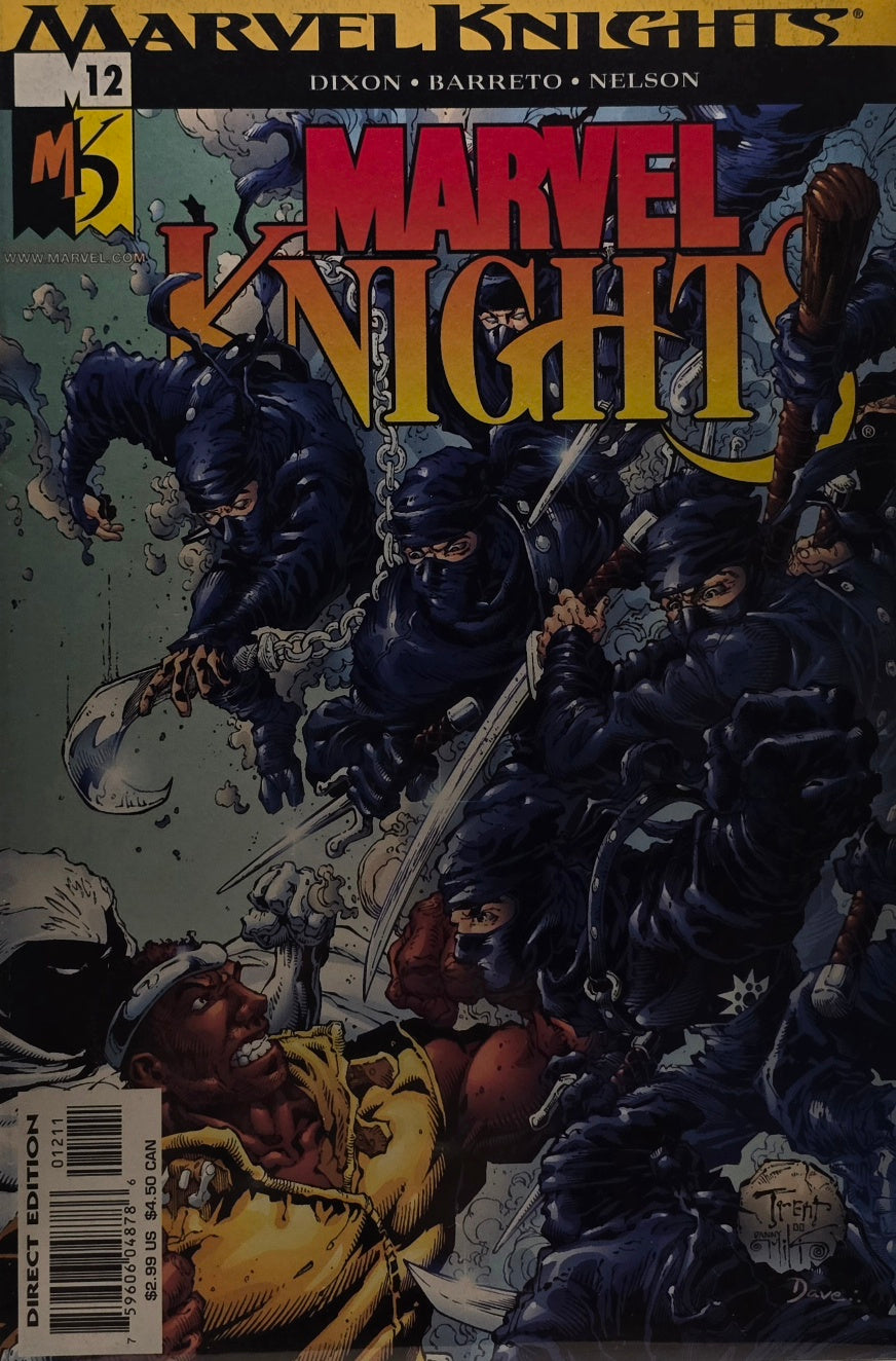 Marvel Knights #12 (Marvel Comics) — Dixon, Barreto & Nelson — Luke Cage vs. Ninjas — Signed by Trent & Dave