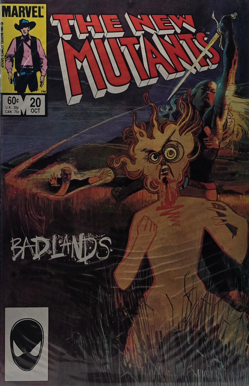 The New Mutants #20 — "Badlands" (Marvel Comics Group) — Claremont & Sienkiewicz — October 1984 — Newsstand Edition