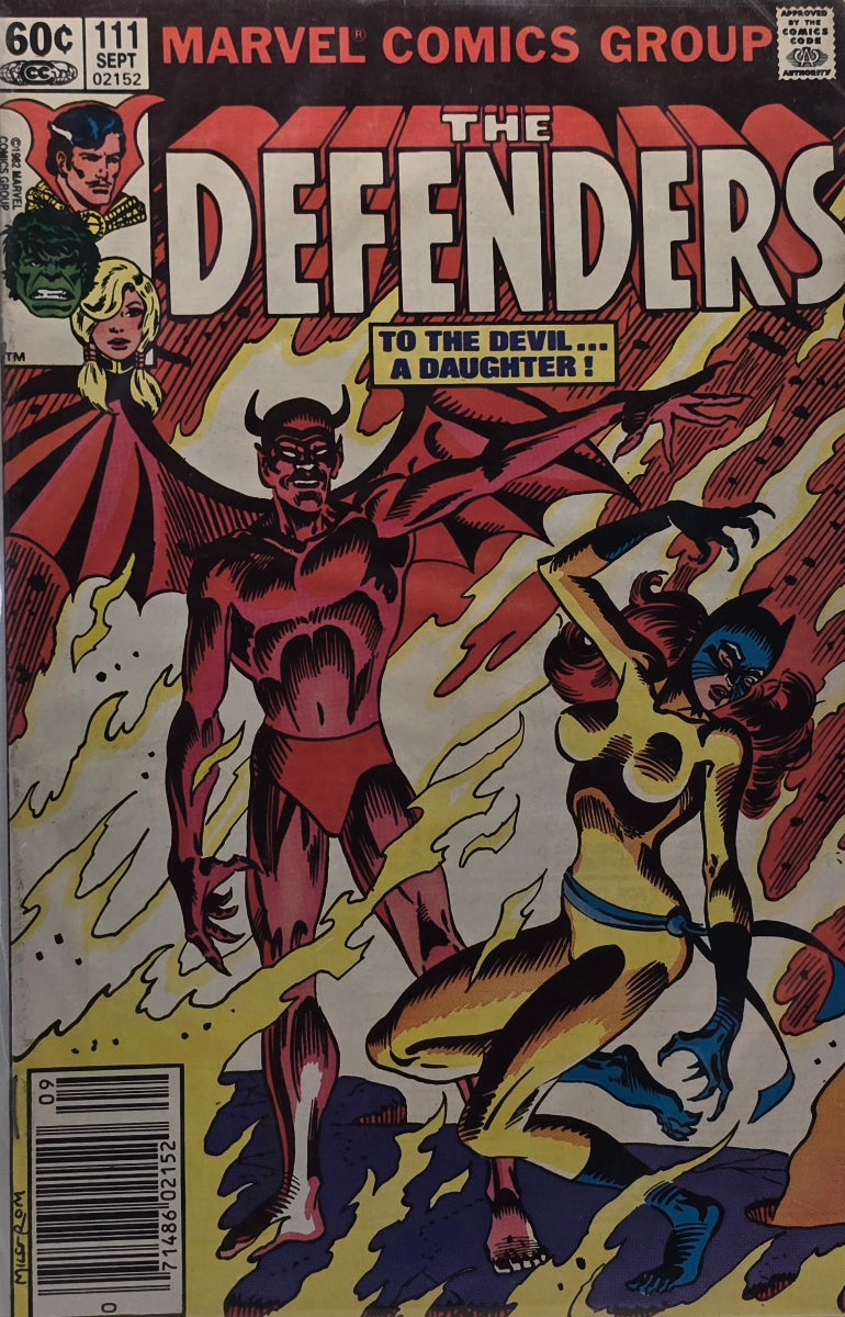 The Defenders #111 — "To the Devil... A Daughter!" (Marvel Comics) — Milgrom — September 1982 — Newsstand