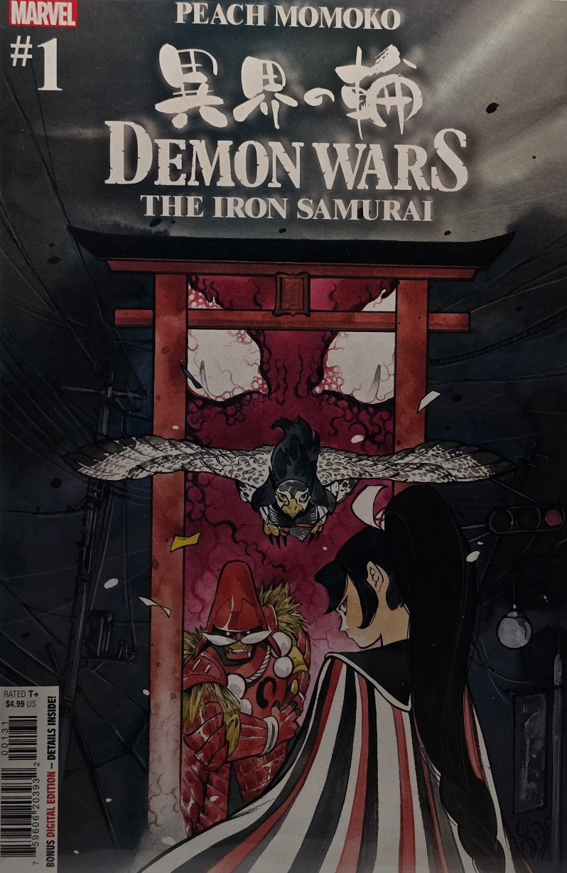 Demon Wars: The Iron Samurai #1 (Marvel) — Peach Momoko — Rated T+ — Bonus Digital Edition