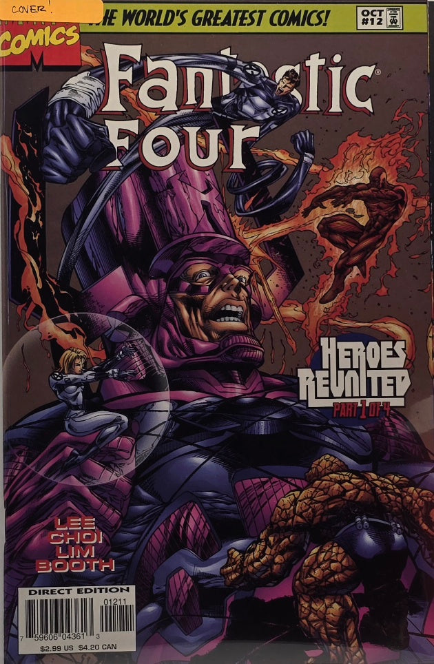 Fantastic Four #12 (Marvel Comics, October) — Heroes Reunited Part 1 of 4 — Lee, Choi, Lim & Booth