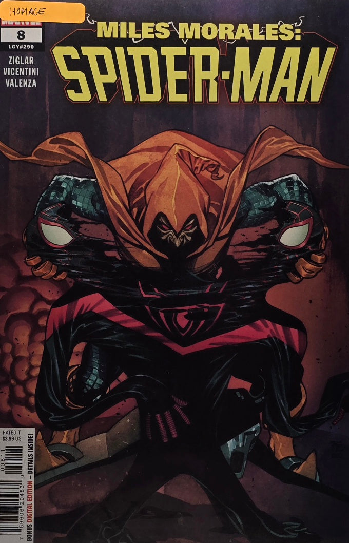 Miles Morales: Spider-Man #8 (LGY#290) — Homage Variant (Marvel, 2023) — Ziglar, Vicentini & Valenza