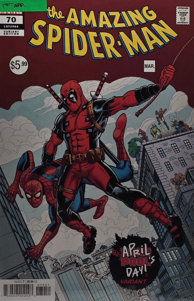 The Amazing Spider-Man #70 — Variant Edition — 1st Appearance — "April Pool's Day" Deadpool Cover (LGY #964 — Marvel)