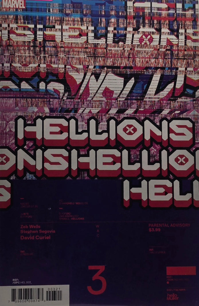 Hellions #3 — Design Variant Edition (Marvel — Wells / Segovia / Curiel)