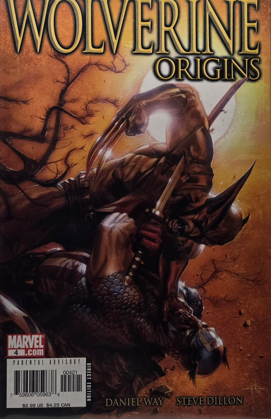 Wolverine Origins #4 (Marvel Comics) — Daniel Way & Steve Dillon — Variant Cover — 2006 — Direct Edition
