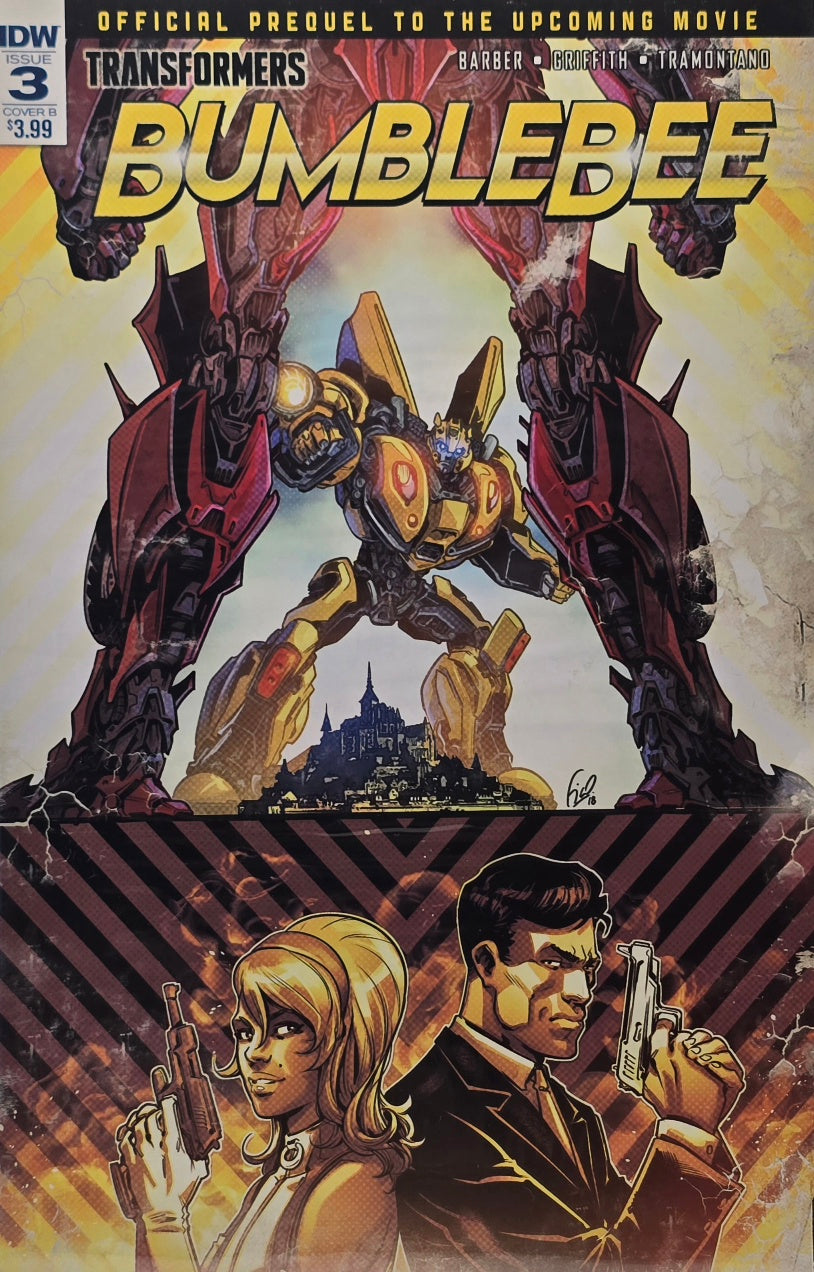 Transformers: Bumblebee #3 — Cover B (IDW Publishing) — Barber, Griffith & Tramontano — Official Movie Prequel