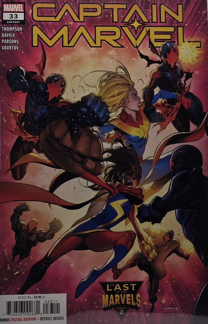 Captain Marvel #33 (Marvel Comics, LGY#167) — The Last of the Marvels Part 2 — Thompson, Dávila, Parsons & Aburtov