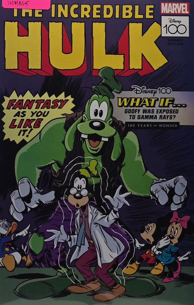 Incredible Hulk — Disney 100 Homage Variant Edition — "What If... Goofy Was Exposed to Gamma Rays?" (Marvel, 2023)