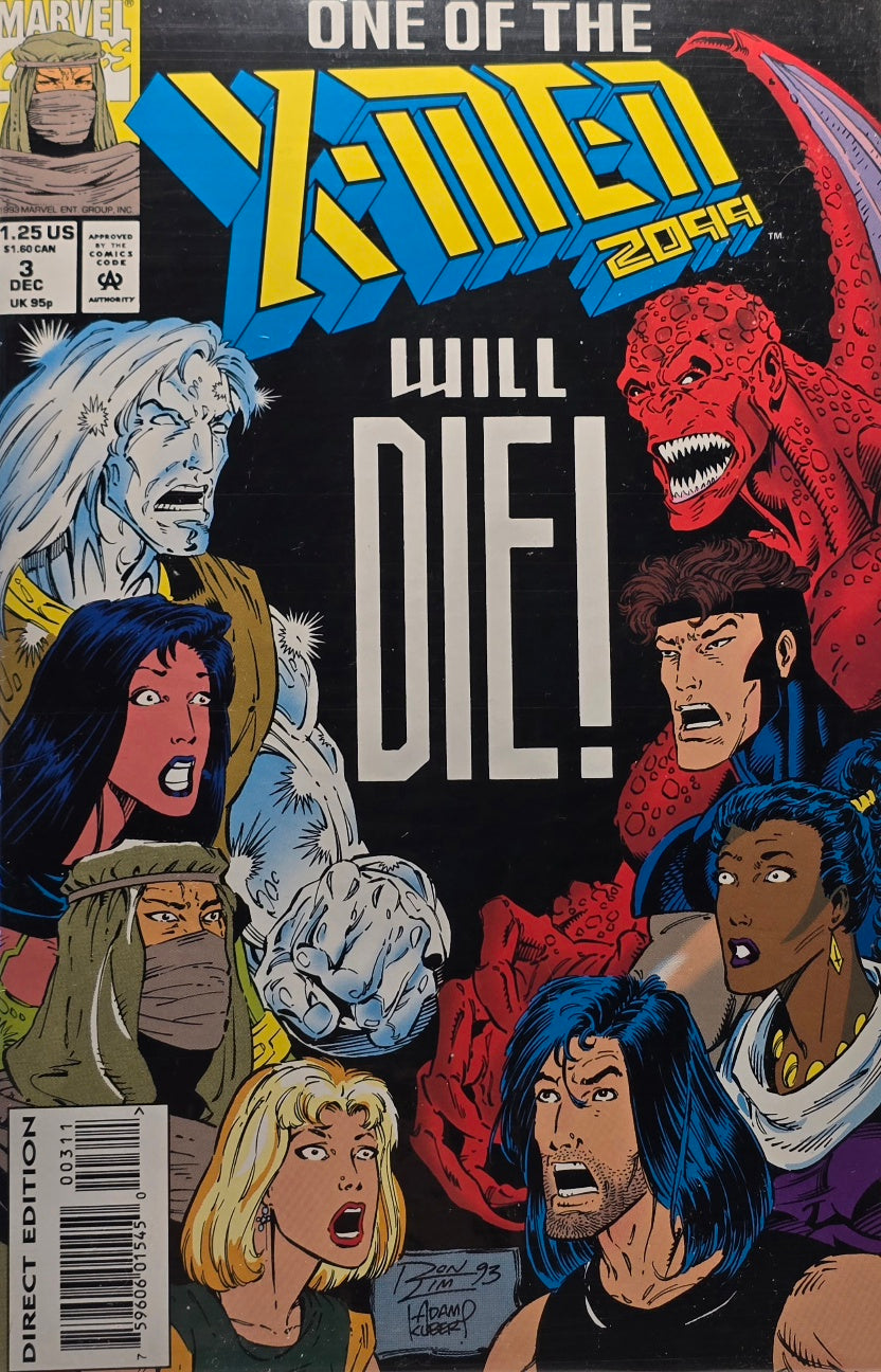 X-Men 2099 #3 — One of the X-Men Will Die! — Direct Edition (Marvel, December 1993)