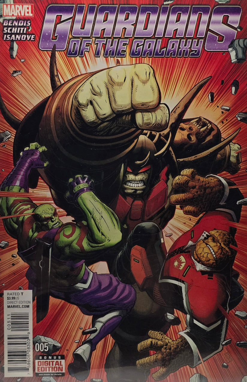Guardians of the Galaxy #5 — Bendis / Schiti / Isanove — Drax & Thing Cover