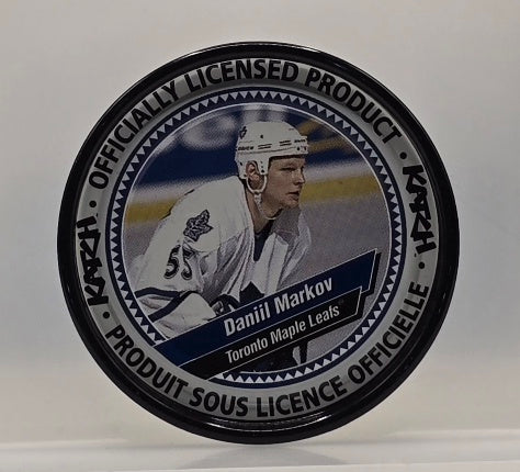 Daniil Markov #55 Toronto Maple Leafs Kazh NHL Medallion Puck