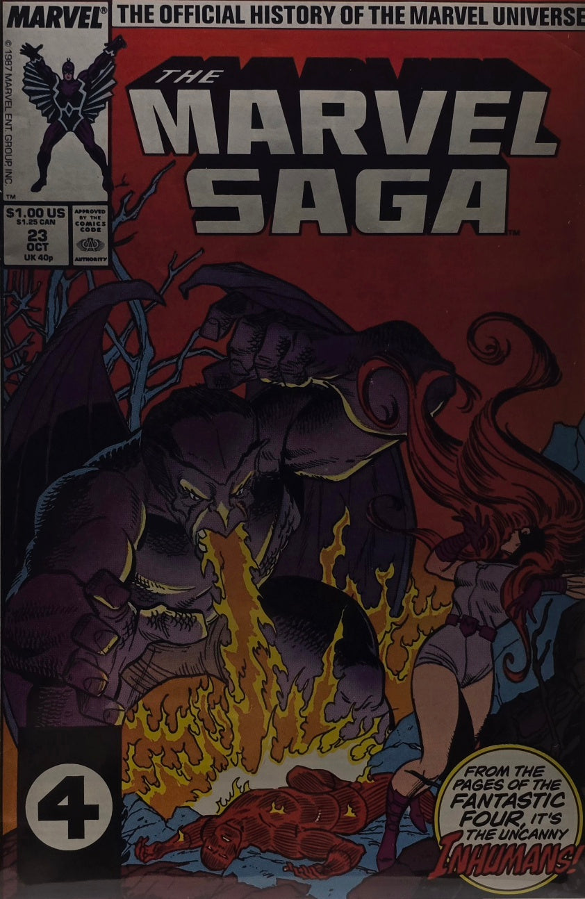 The Marvel Saga #23 — "The Official History of the Marvel Universe" — The Inhumans (Marvel, October 1987)