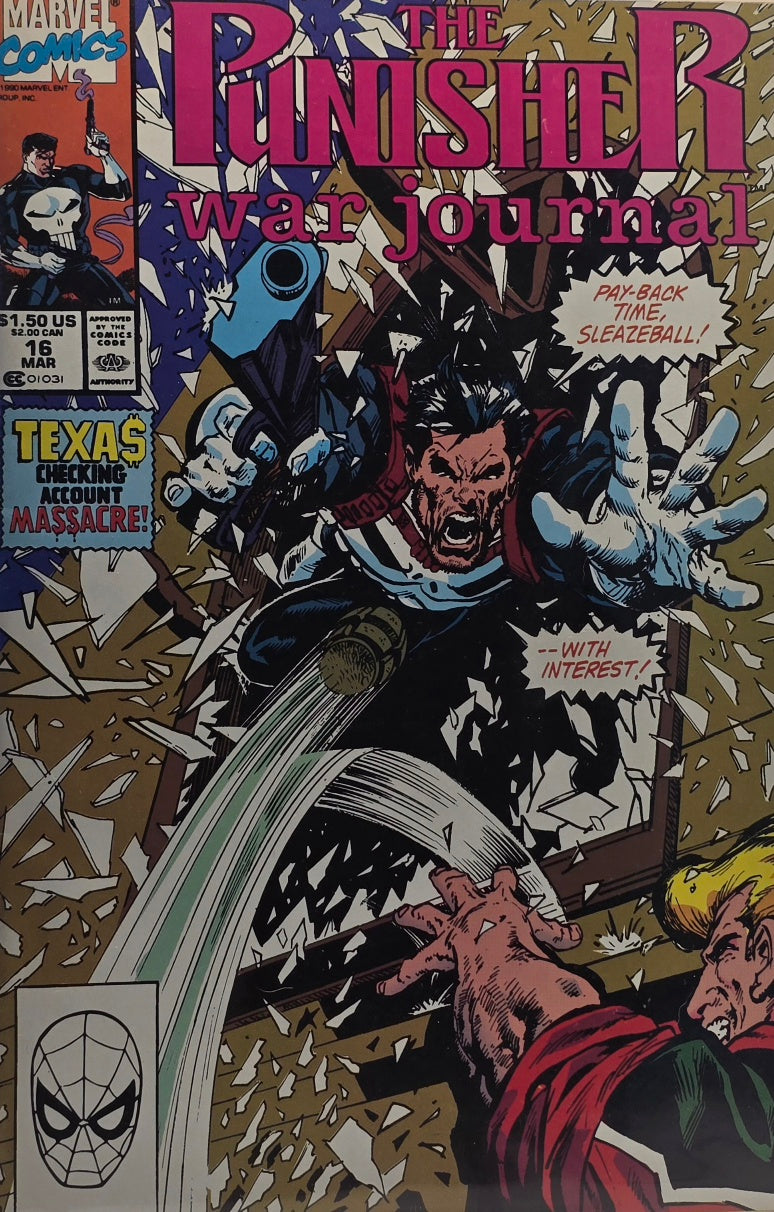 The Punisher War Journal #16 (Marvel Comics, March 1990) — Texas Checking Account Massacre!