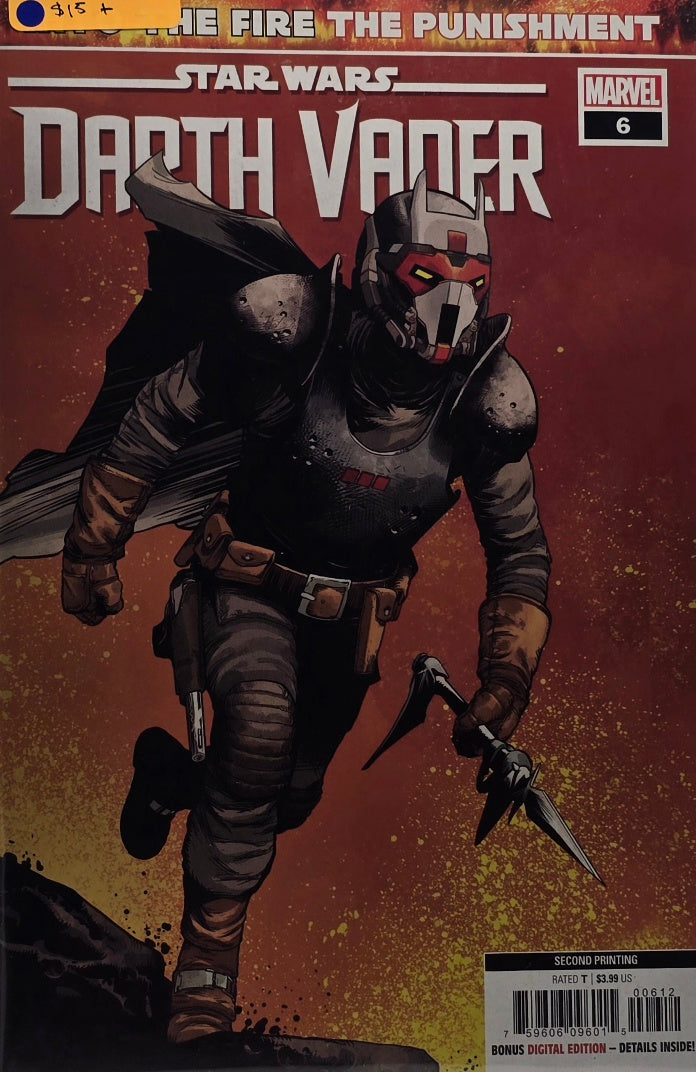 Star Wars: Darth Vader #6 — Second Printing (Marvel — The Fire The Punishment)