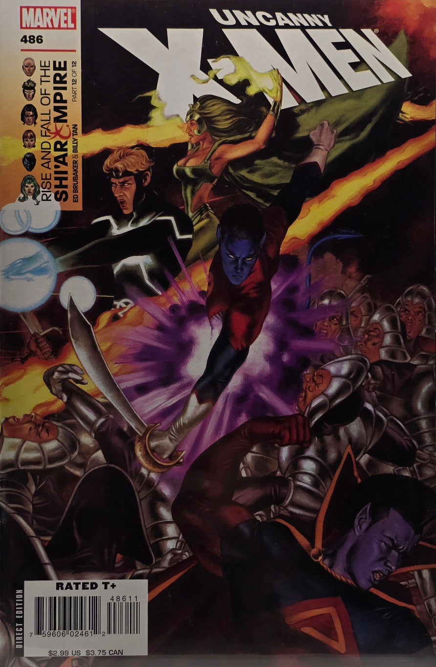Uncanny X-Men #486 (Marvel, 2007) — “Rise and Fall of the Shi’ar Empire: Part 12 of 12” — Brubaker / Billy Tan — Direct Edition
