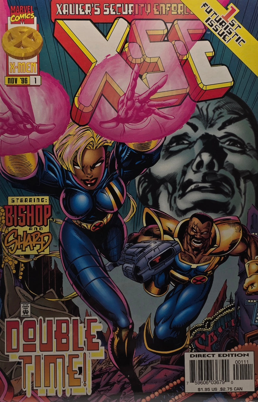 X.S.E. — Xavier's Security Enforcers #1 (Marvel, November 1996) — “Double Time!” — Starring Bishop & Shard — 1st Issue — Direct Edition