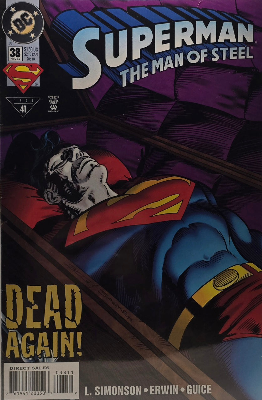 Superman: The Man of Steel #38 — "Dead Again!" (DC Comics, November 1994) — Simonson, Erwin & Guice