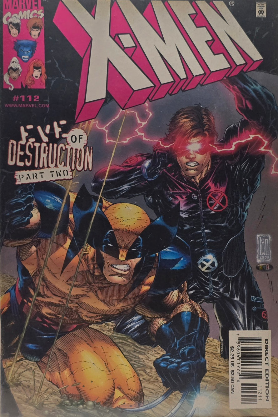 X-Men #112 — "Eve of Destruction" Part Two (Marvel, 2001) — Wolverine & Cyclops — Direct Edition