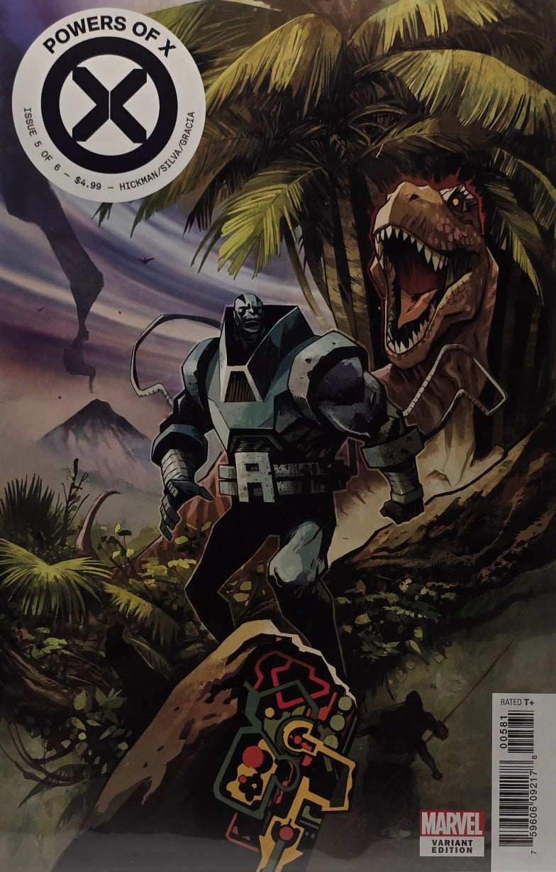Powers of X #5 of 6 (Marvel Comics, 2019) — Variant Edition — Apocalypse & T-Rex — Hickman, Silva & Gracia