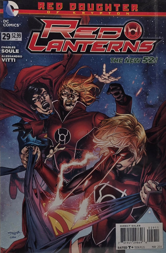 Red Lanterns #29 — "Red Daughter of Krypton" (DC Comics, New 52, May 2014) — Soule & Vitti