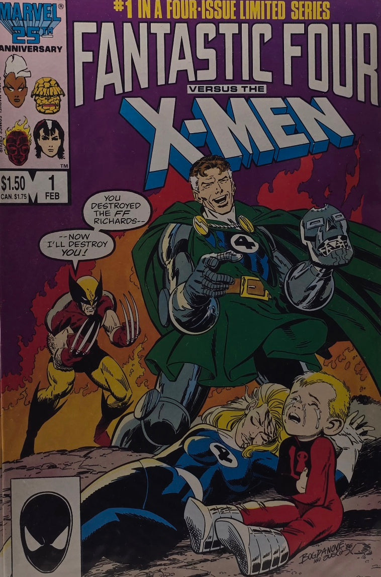Fantastic Four vs. the X-Men #1 (Marvel Comics, February 1987) — 1st Issue — Limited Series — Bogdanove & Guski