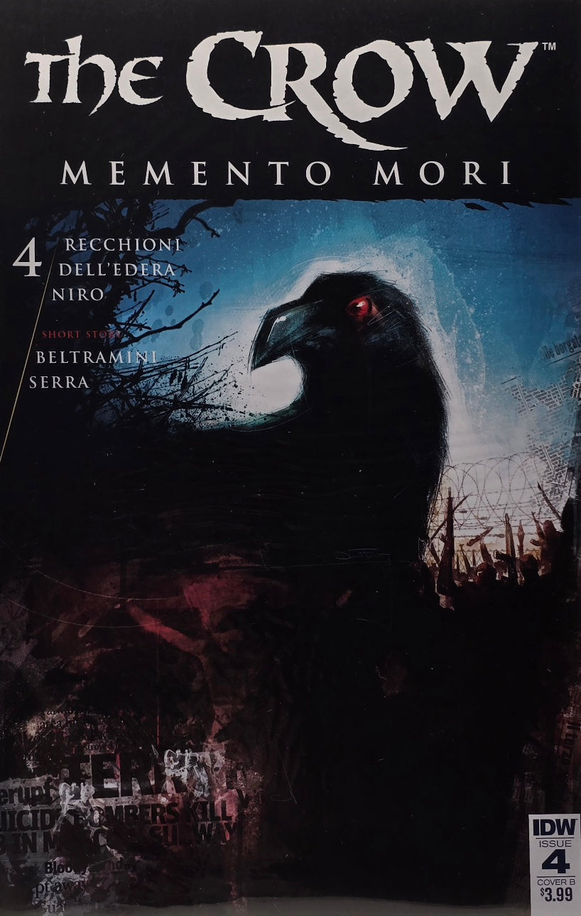 The Crow: Memento Mori #4 — Cover B (IDW Publishing) — Recchioni, Dell'Edera & Niro