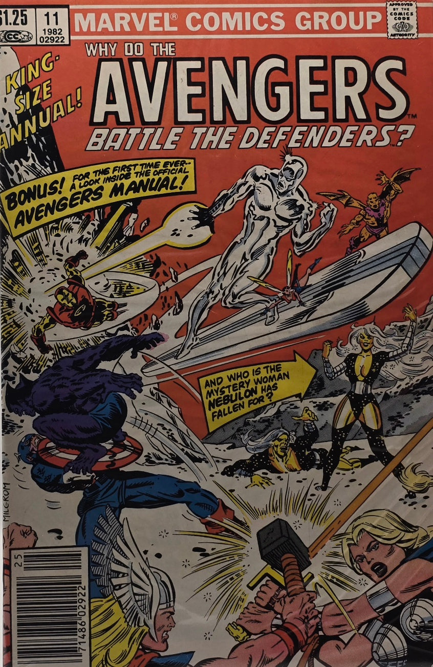 Avengers King-Size Annual #11 — "Why Do the Avengers Battle the Defenders?" (Marvel Comics) — Milgrom — 1982
