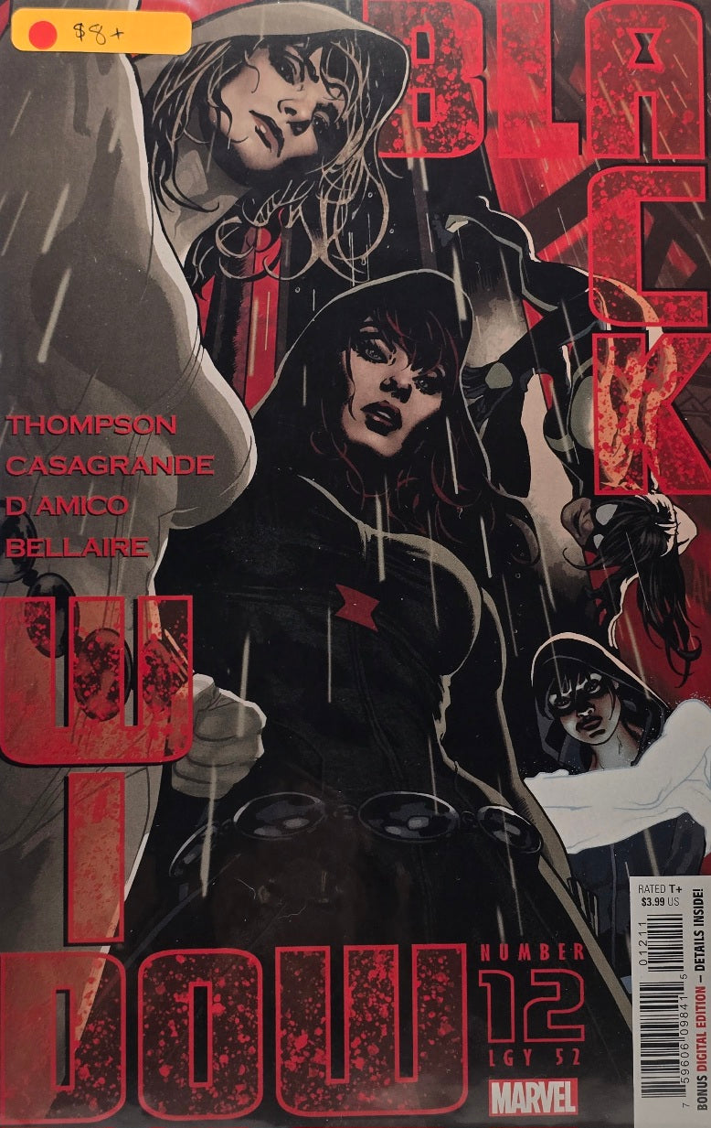 Black Widow #12 (Marvel) — LGY #52 — Rated T+ — Thompson / Casagrande / D’Amico / Bellaire — Bonus Digital Edition
