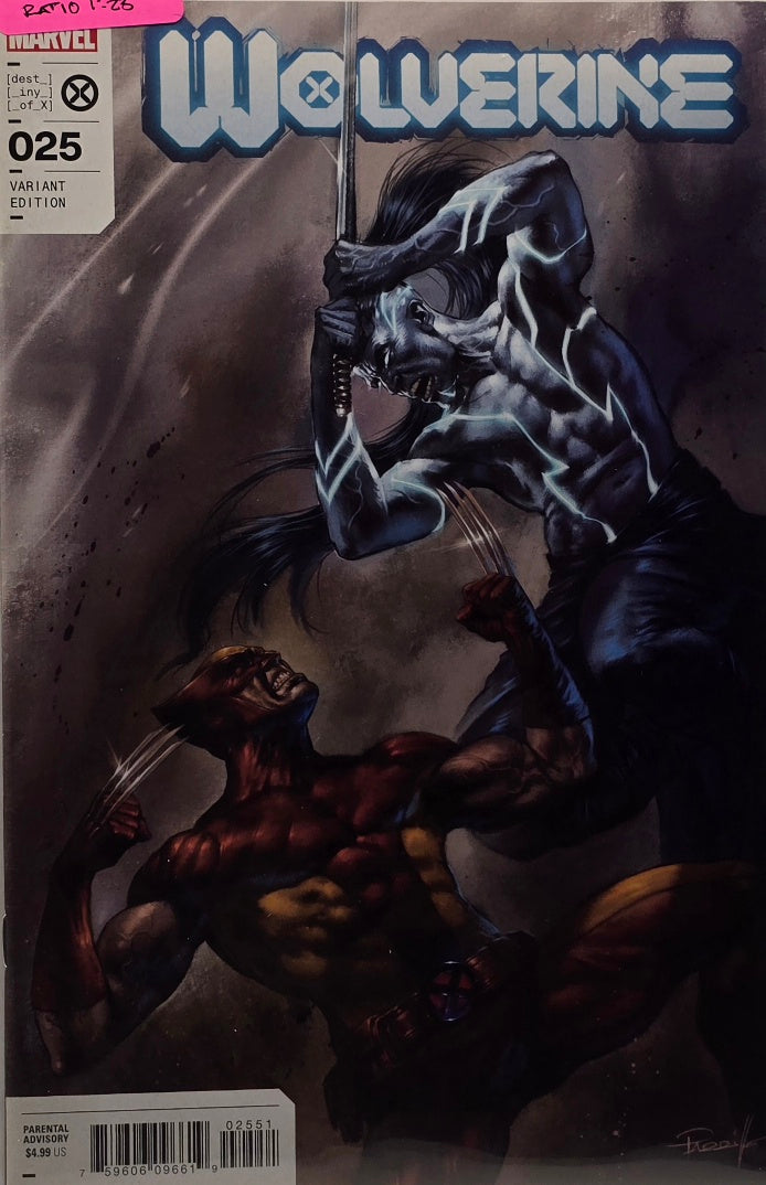 Wolverine #25 — 1:25 Ratio Variant Edition — Destined / Inventory of X (Marvel)