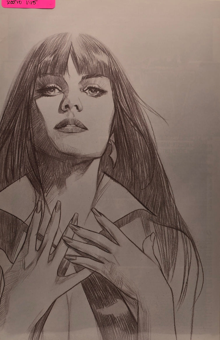 Vengeance of Vampirella #1 — Ben Oliver Virgin Pencil-Sketch Variant (Dynamite, 2019)