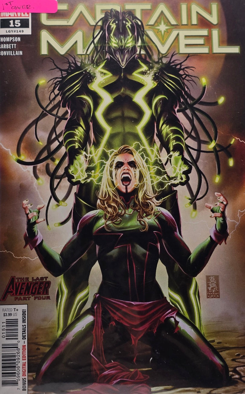Captain Marvel #15 (Marvel) — LGY #149 — “The Last Avenger Part Four” — Thompson / Garbett / Bonvillain — Bonus Digital Edition