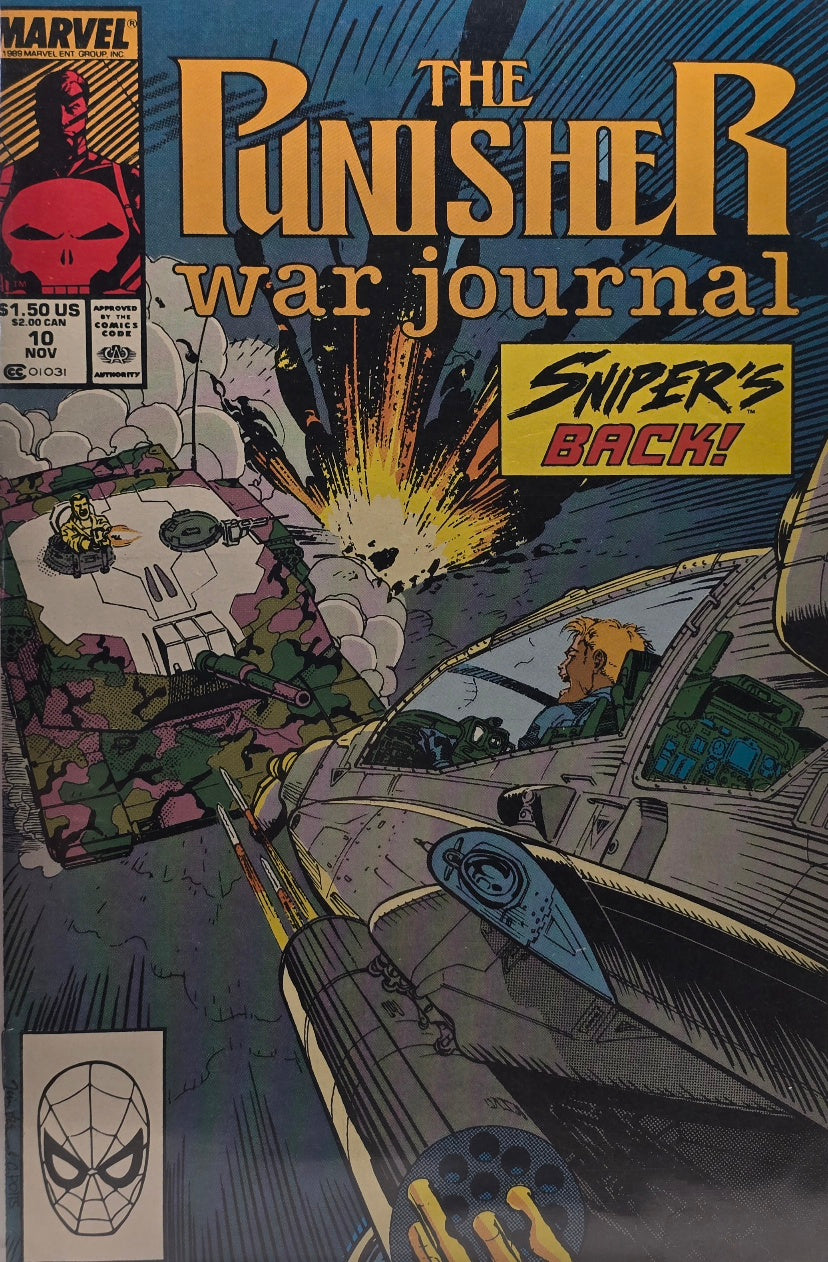 The Punisher War Journal #10 — Sniper’s Back! — Direct Edition (Marvel, November 1989)