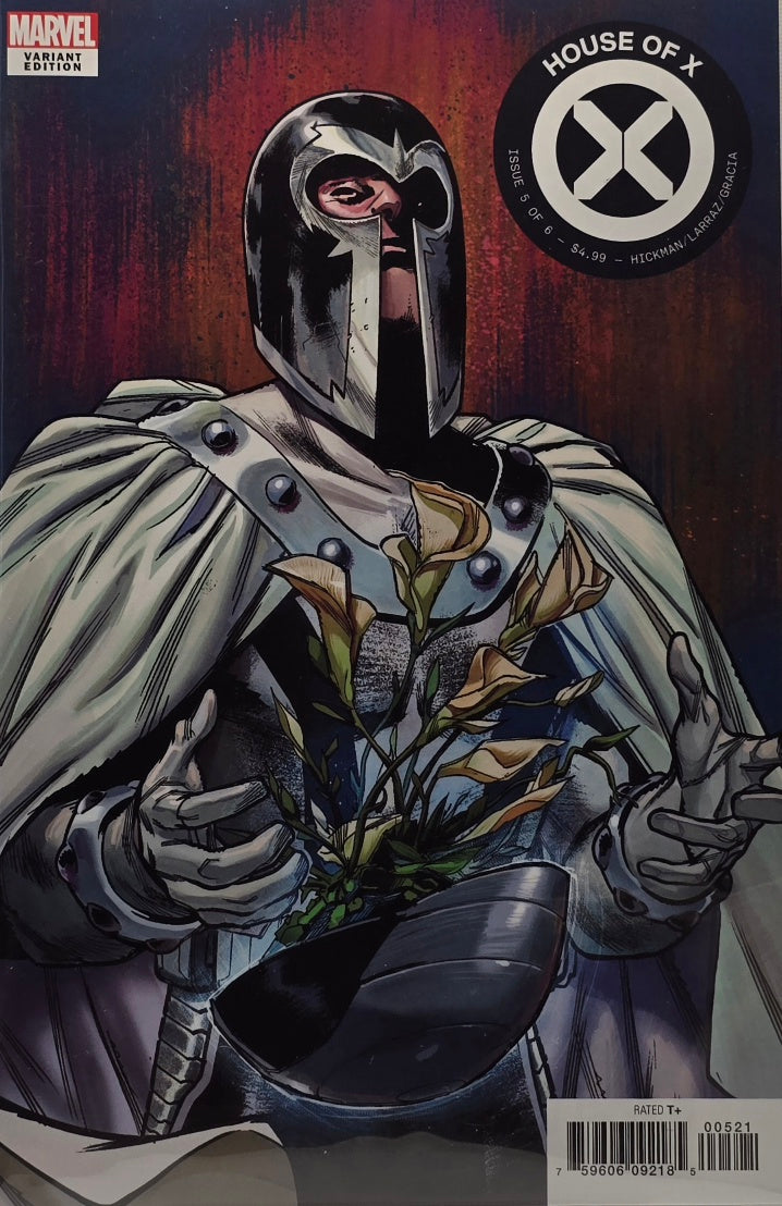 House of X #5 of 6 (Marvel Comics, 2019) — Variant Edition — Magneto with Flowers — Hickman, Larraz & Gracia