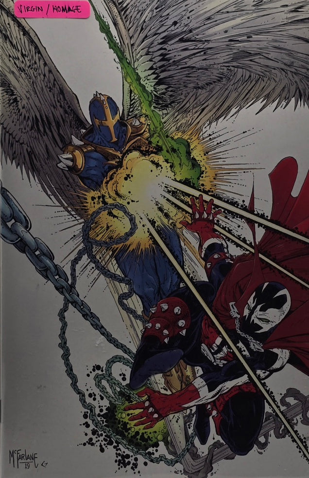 Spawn #19 — Virgin / Homage Variant (Todd McFarlane Art — Spawn vs. Angel)
