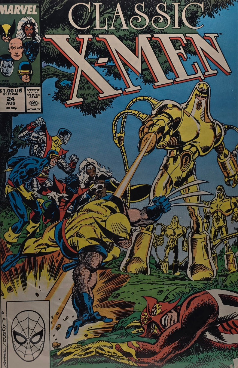 Classic X-Men #24 — Direct Edition (Marvel, August 1988)