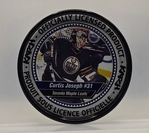 Curtis Joseph #31 Toronto Maple Leafs Kazh NHL Medallion Puck